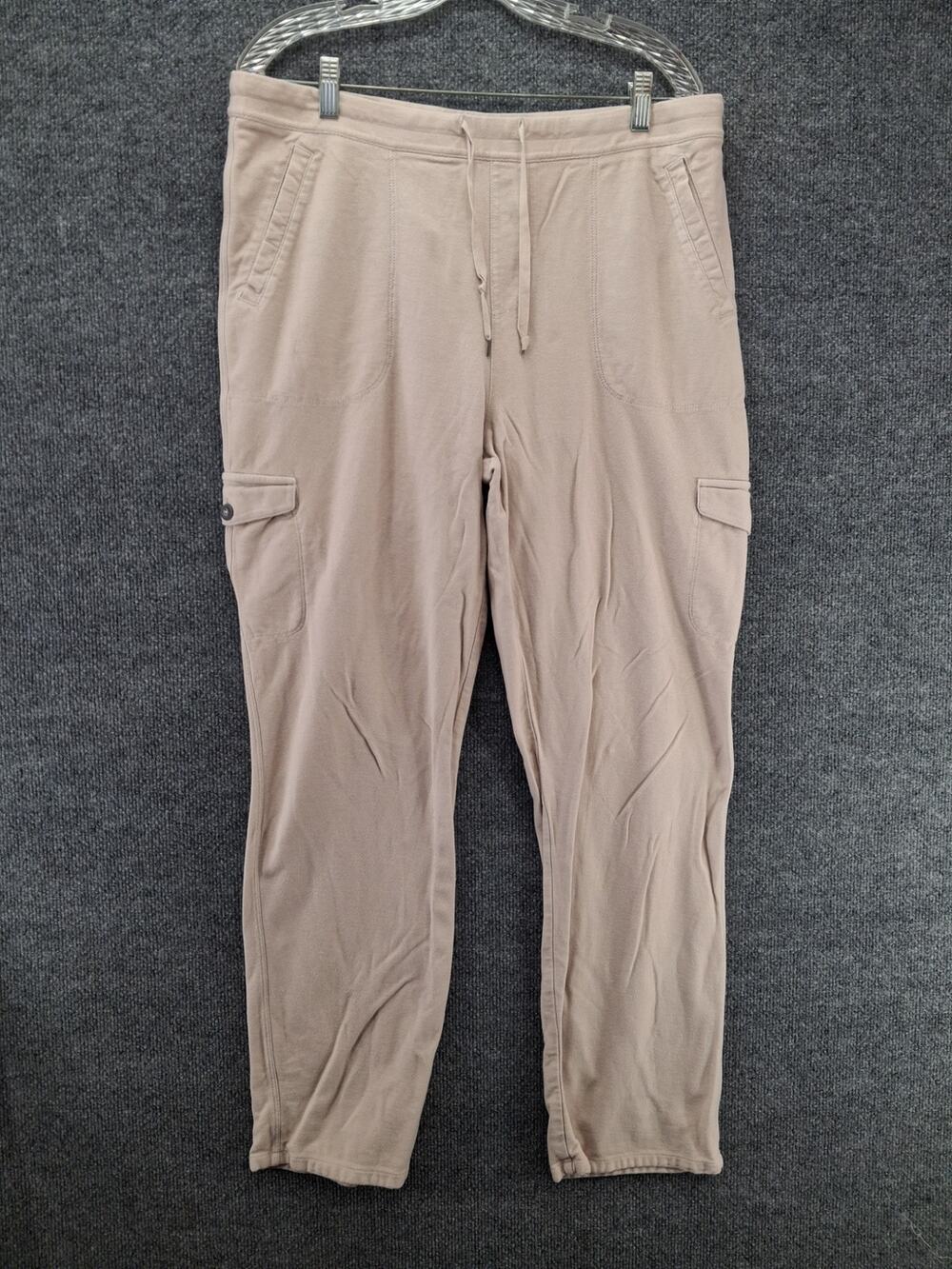 LL Bean Cargo Pants Womens Large Drawstring